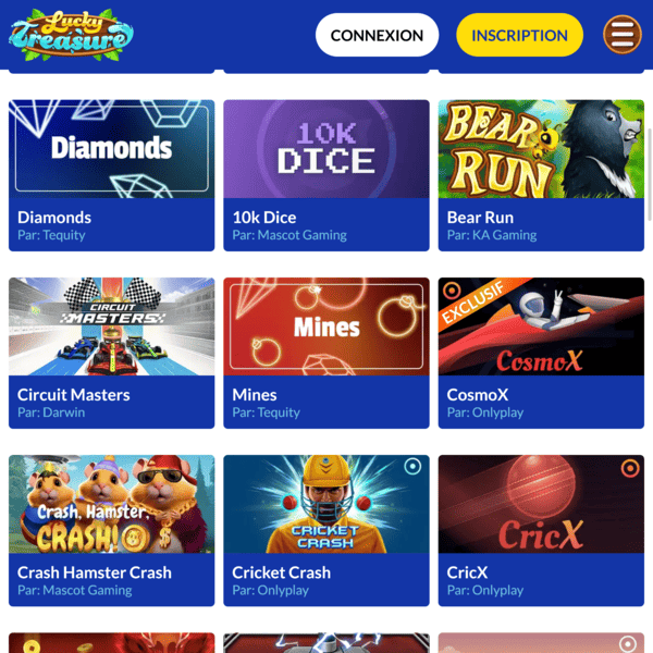 Lucky Treasure Casino — Jeux d'arcade, grille 3